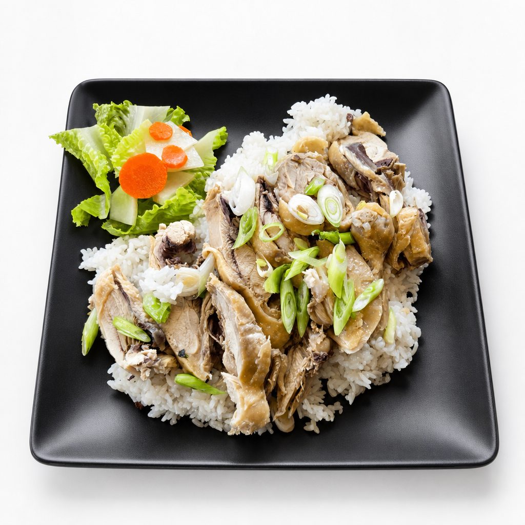 R5. Cơm Ga / Steam Chicken Rice Plate / 白切鸡饭.